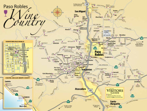 Paso Robles Visitors Map - Wandermelon